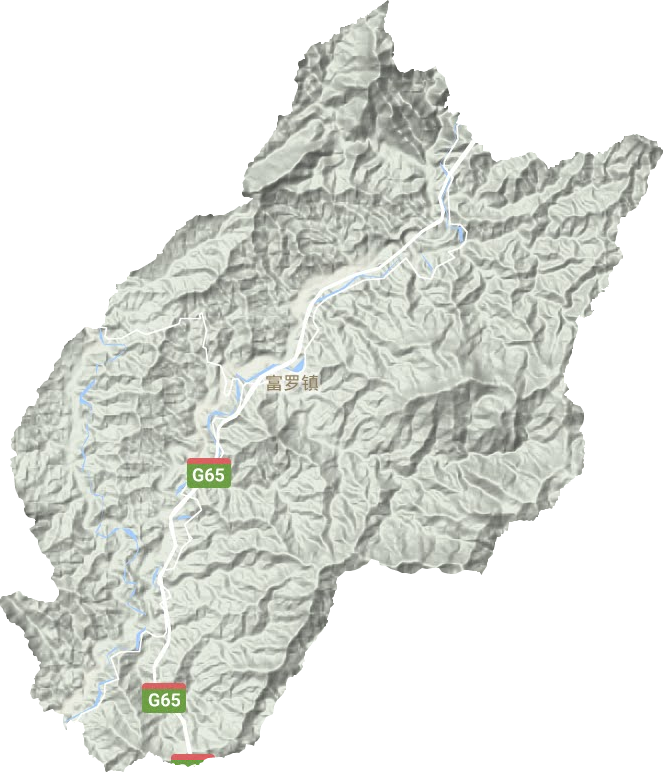 富罗镇地形图