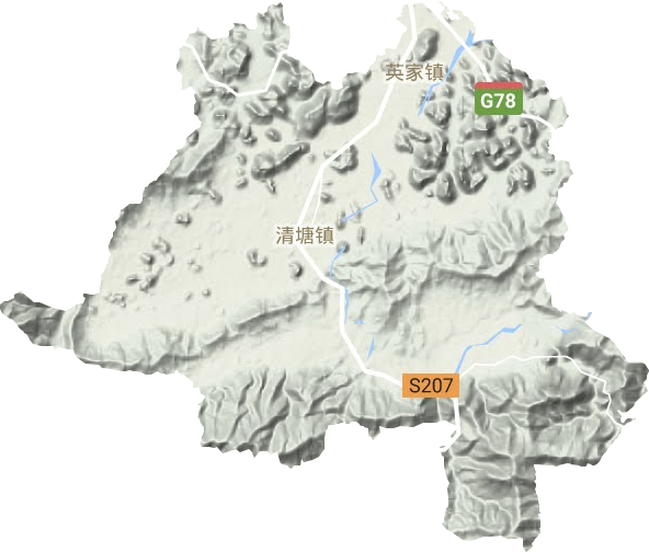 清塘镇地形图