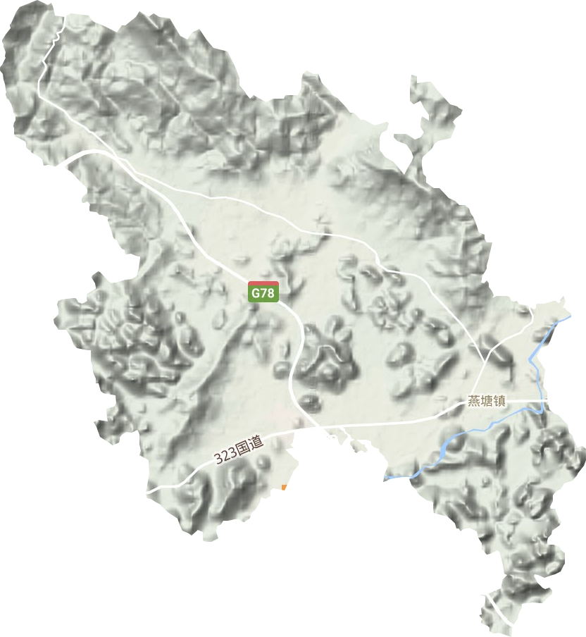 燕塘镇地形图