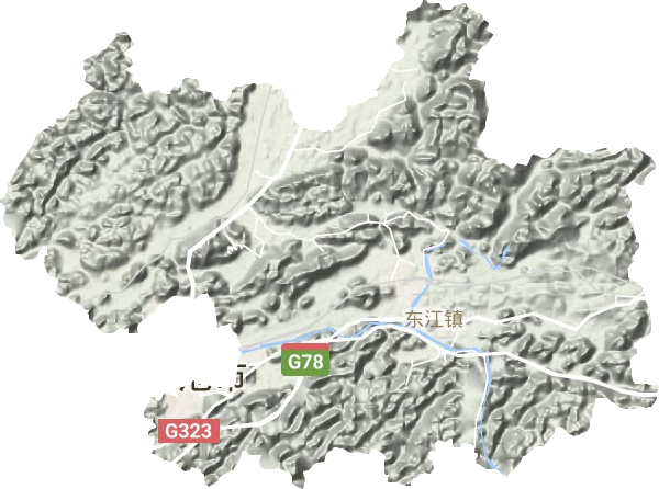 东江镇地形图