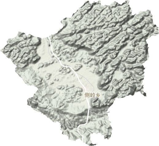侧岭乡地形图