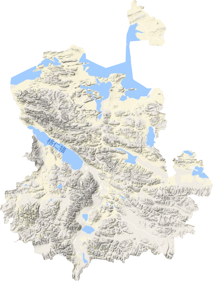 申扎县地形图