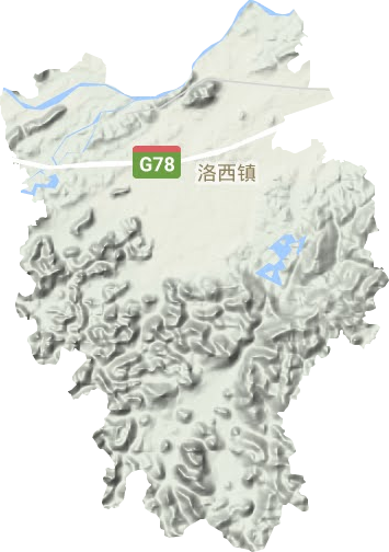 洛西镇地形图