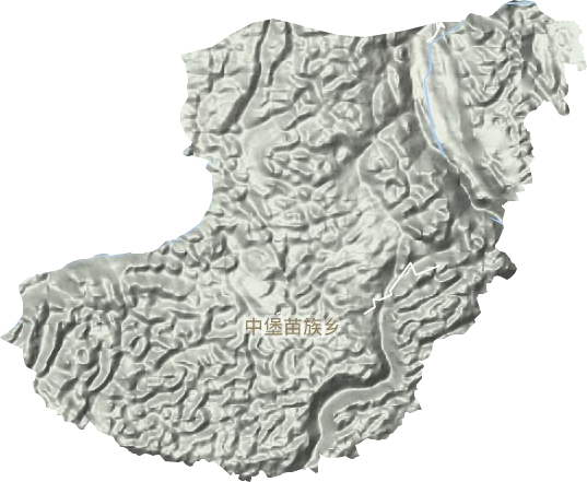 中堡苗族乡地形图