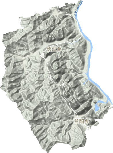 长江乡地形图