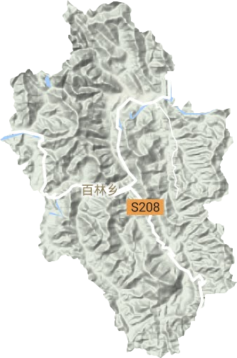 百林乡地形图