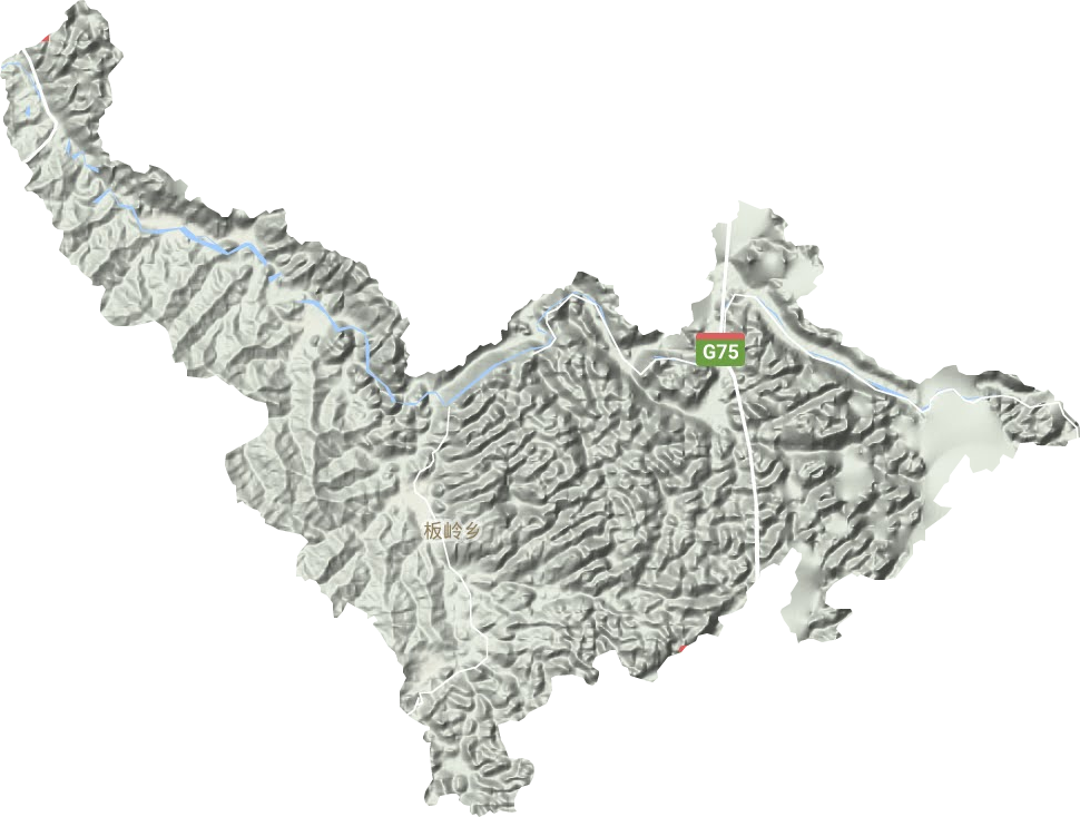 板岭乡地形图