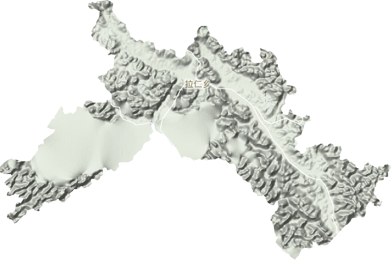 拉仁乡地形图