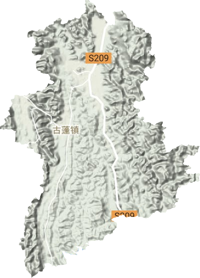 古蓬镇地形图