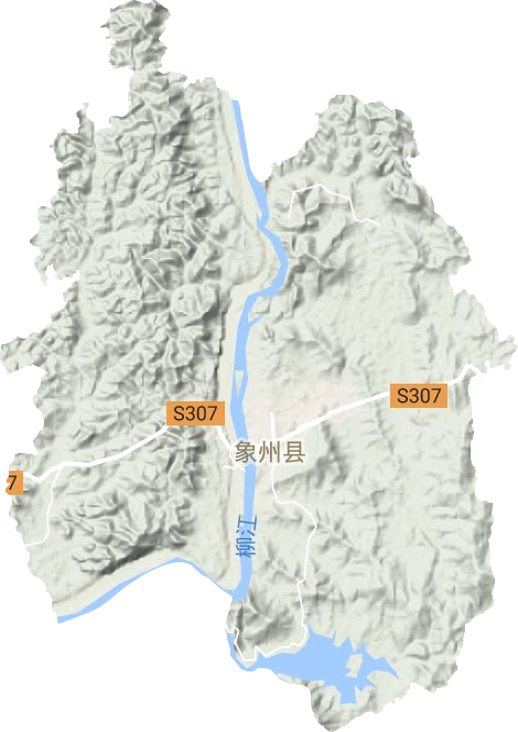 象州镇地形图