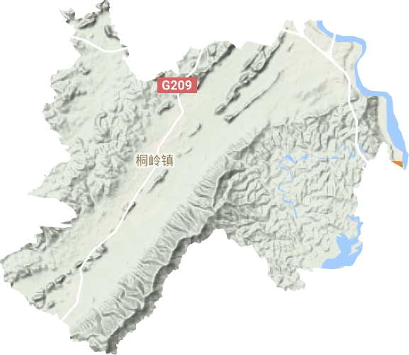桐岭镇地形图
