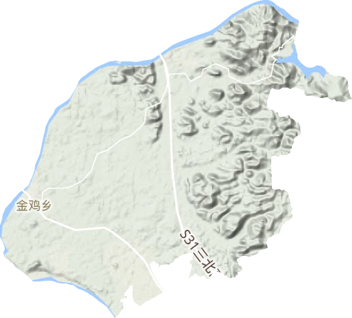 金鸡乡地形图