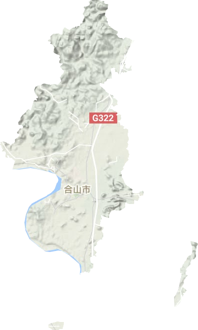 岭南镇地形图