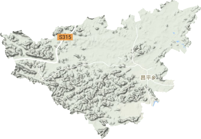 昌平乡地形图