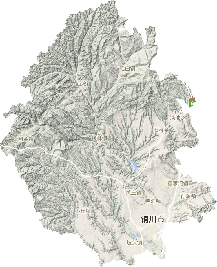 耀州区地形图