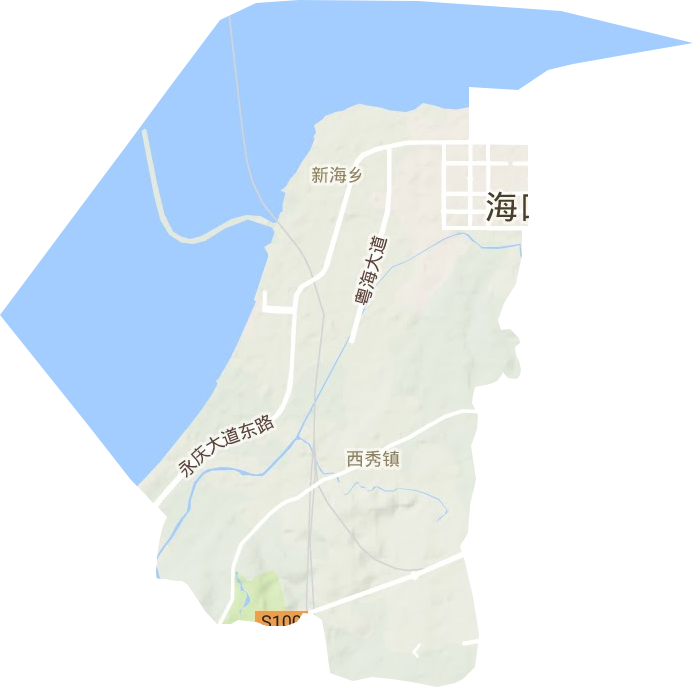 西秀镇地形图