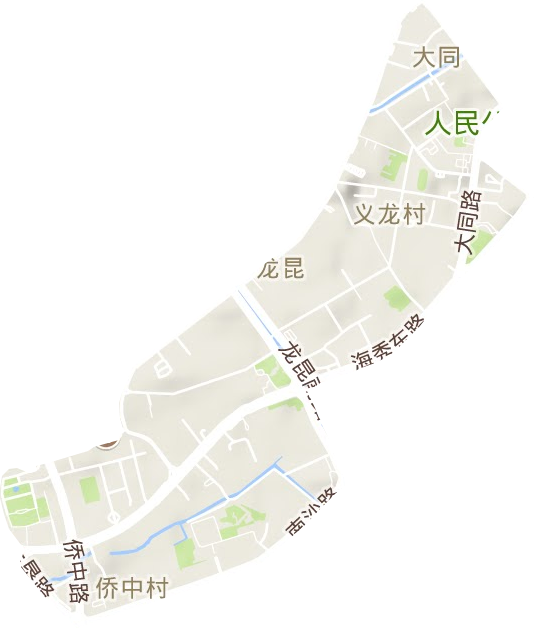 大同街道地形图