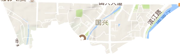 国兴街道地形图