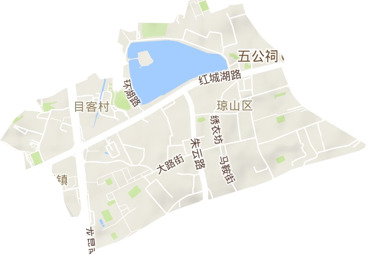 府城街道地形图