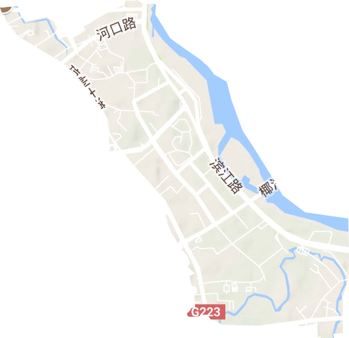 滨江街道地形图