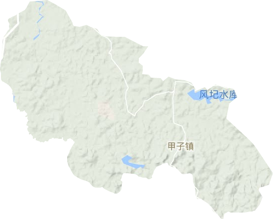 甲子镇地形图