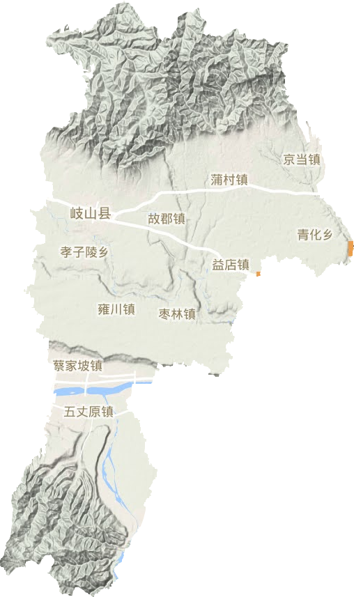 岐山县地形图