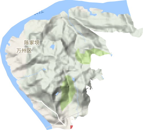 陈家坝街道地形图
