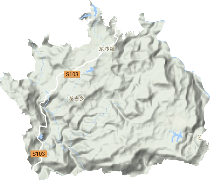 龙沙镇地形图