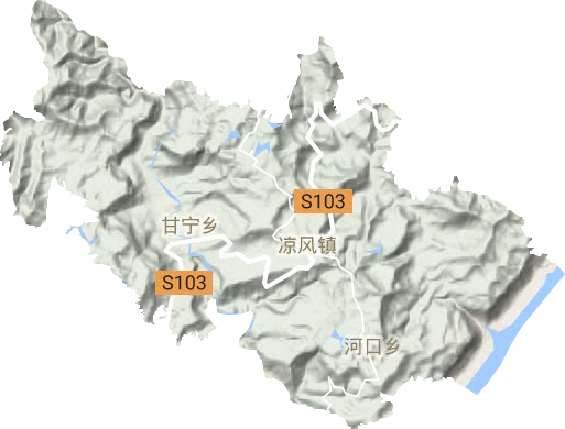 甘宁镇地形图