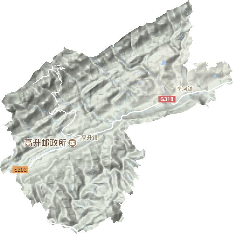 李河镇地形图