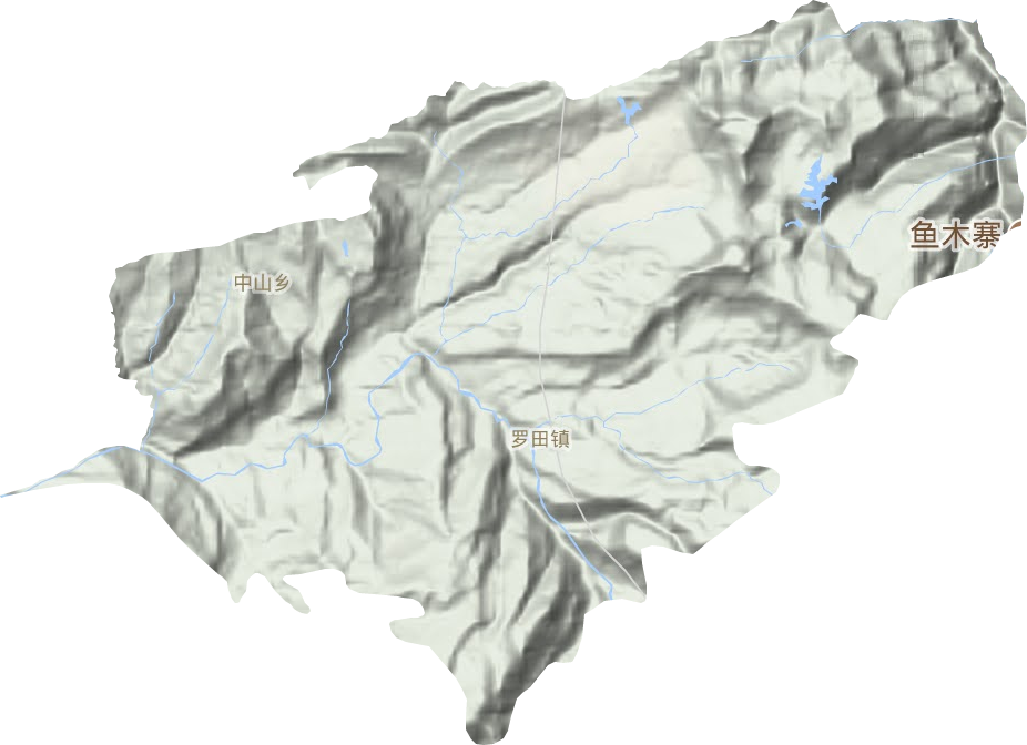 罗田镇地形图
