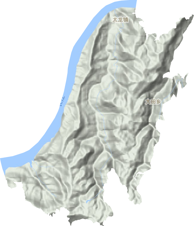 太龙镇地形图