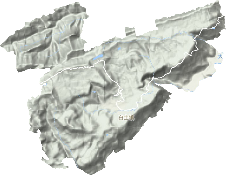 白土镇地形图
