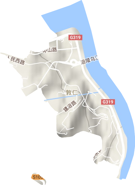 敦仁街道地形图