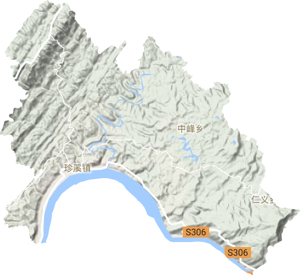 珍溪镇地形图