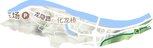 化龙桥街道地形图