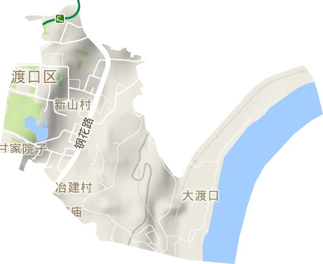 新山村街道地形图