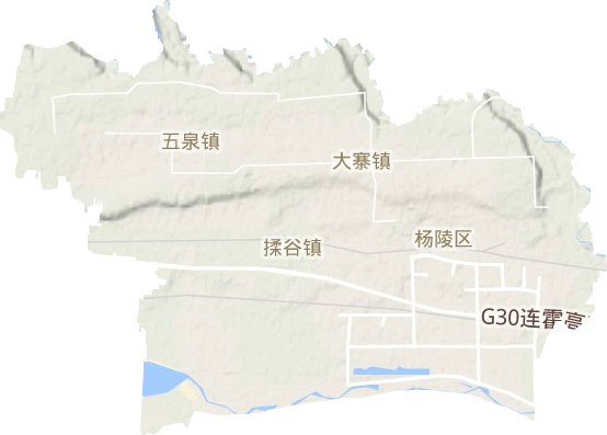 杨陵区地形图