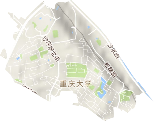 沙坪坝街道地形图