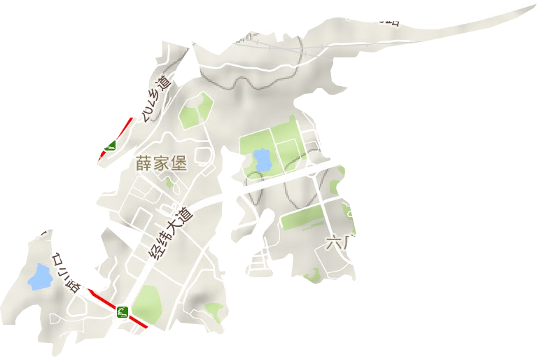 联芳街道地形图