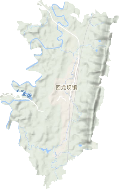 回龙坝镇地形图
