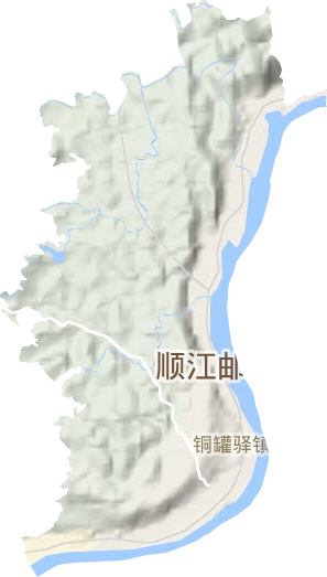铜罐驿镇地形图