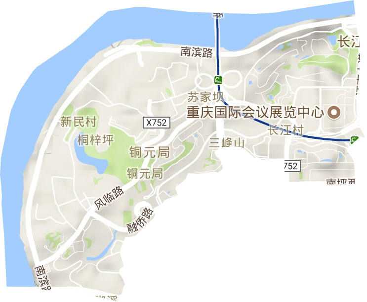 铜元局街道地形图