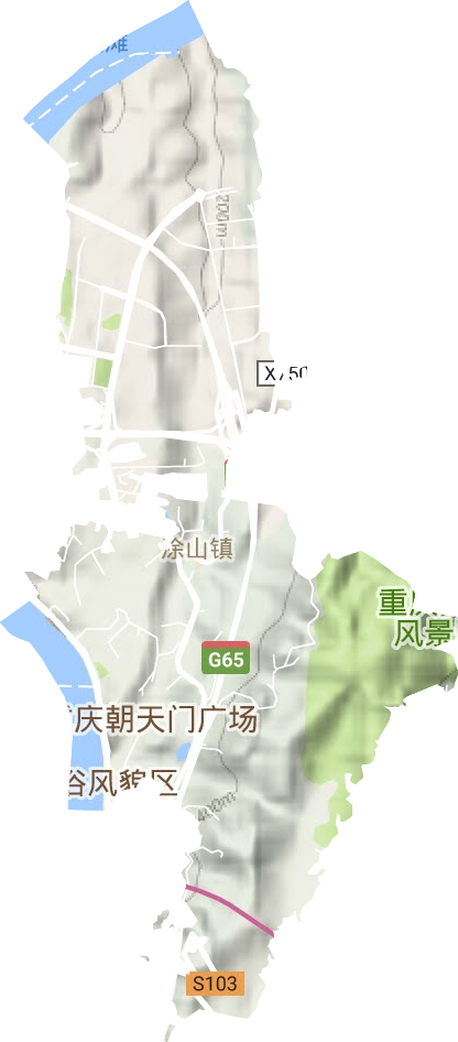 涂山镇地形图