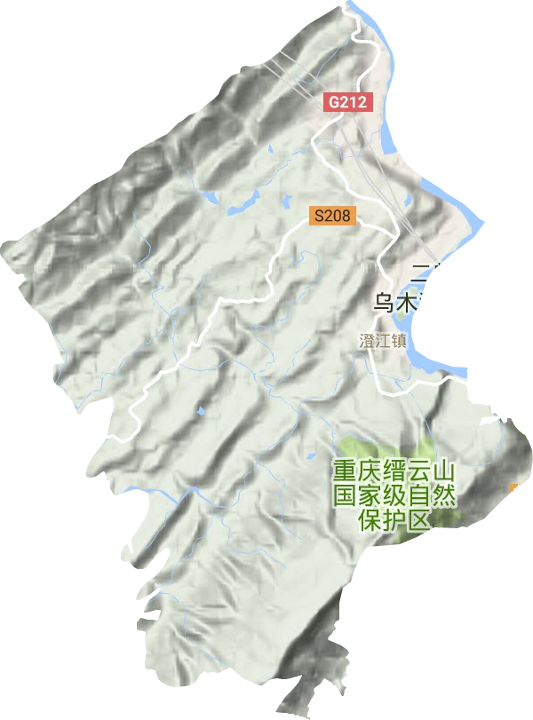 澄江镇地形图