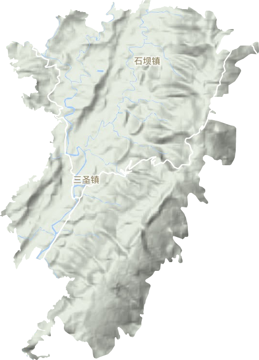 三圣镇地形图