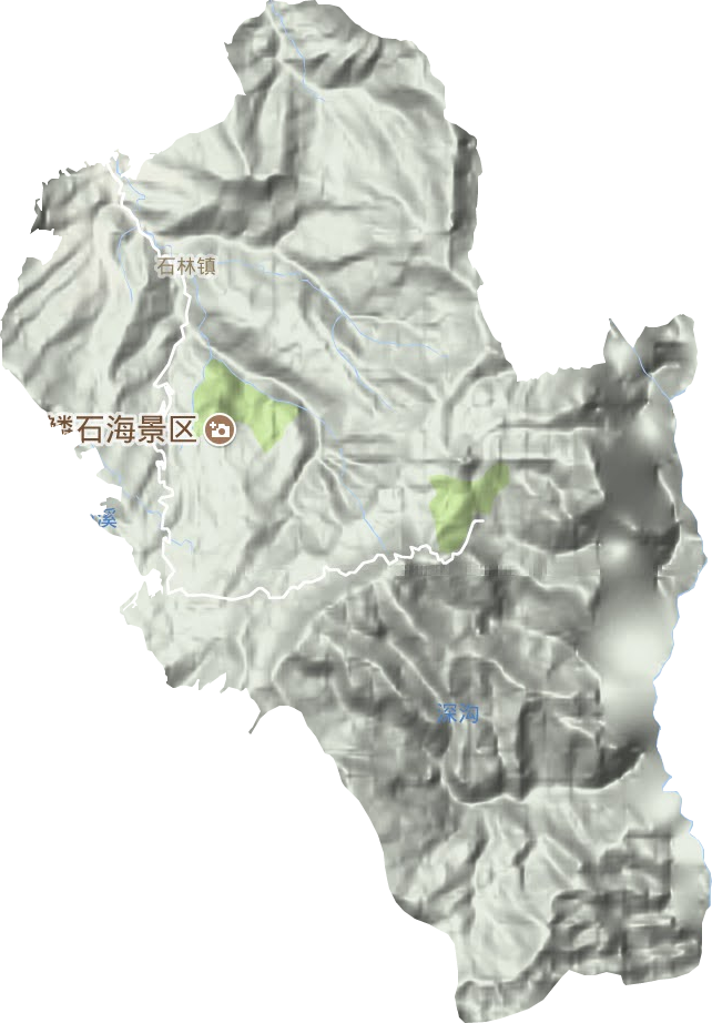 石林镇地形图
