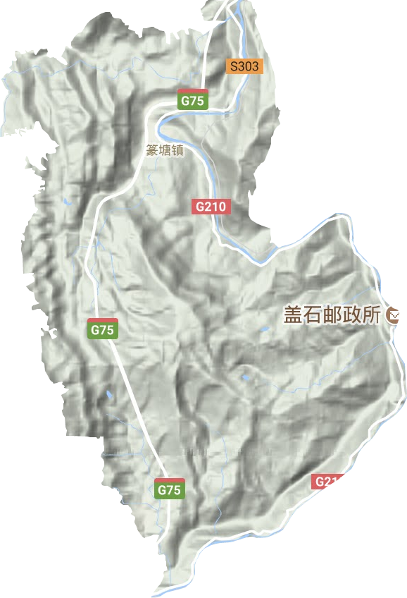 篆塘镇地形图
