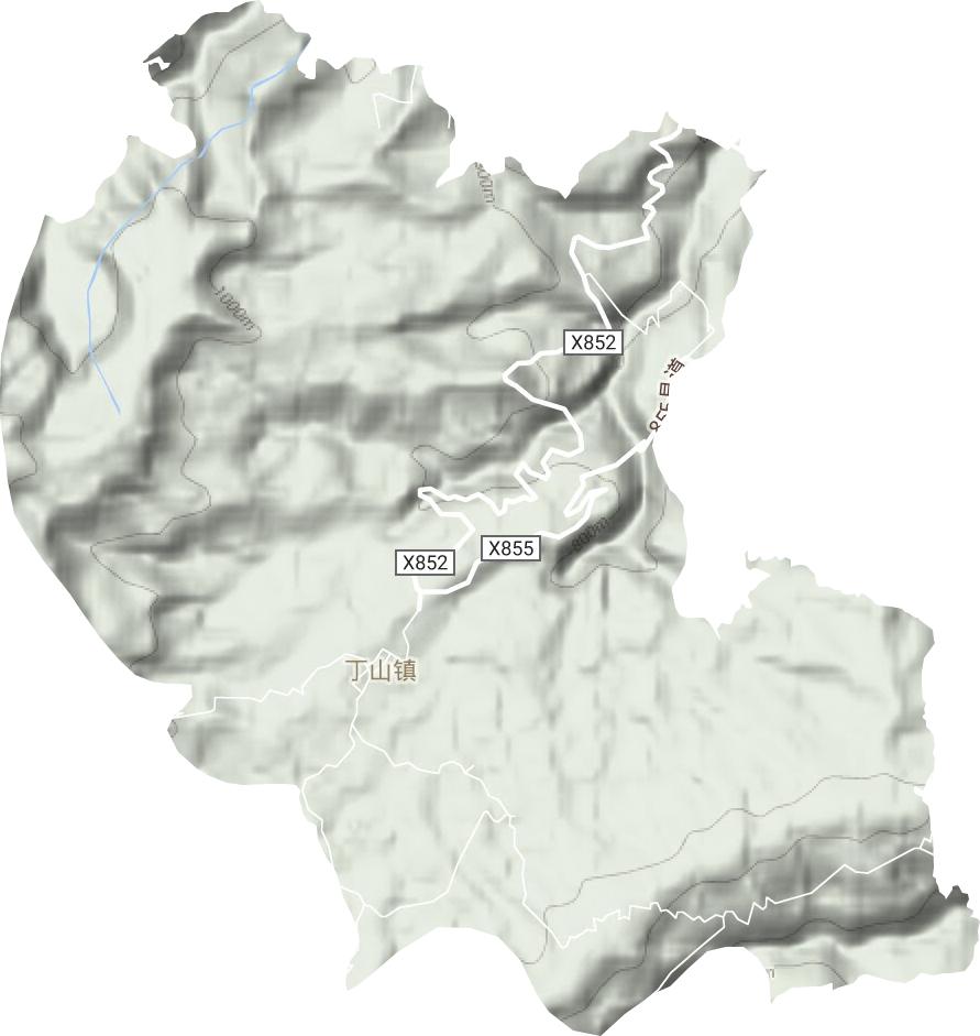 丁山镇地形图