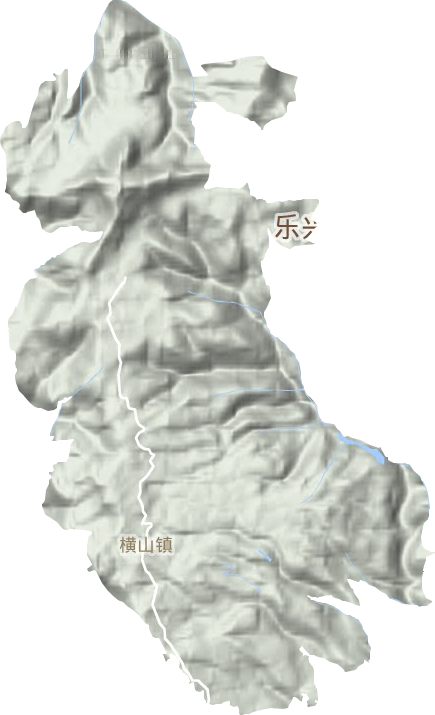 横山镇地形图